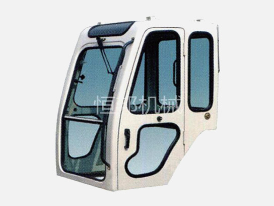 What painting technology is generally used in the cab of wheeled excavator